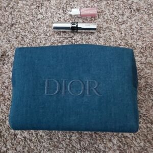 Brand New Dior Cosmetic Bag with samples